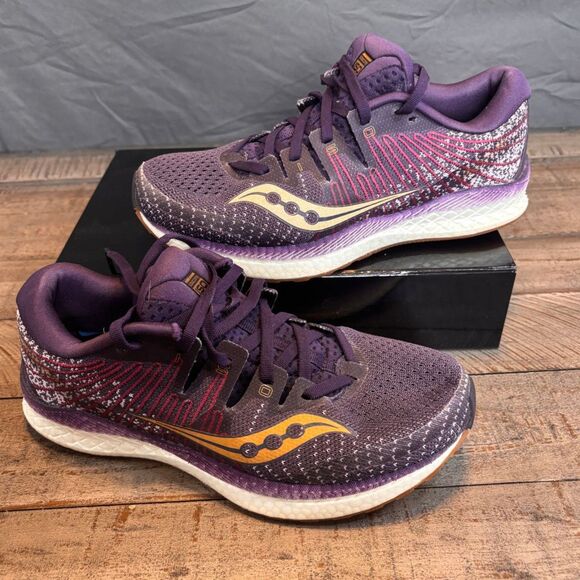 SAUCONY LIBERTY ISO 2 WOMENS PURPLE Running Shoes S10510-20 Lace Up Sz-US-8 - Picture 1 of 5